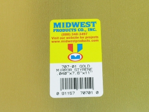707-01 STYRENE MIRROR GOLD .040 (1.02mm) 